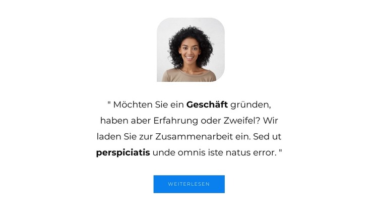 Wir zitieren Benutzer HTML-Vorlage