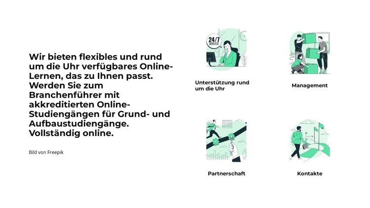 Informationen über uns Website-Vorlage