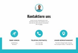 Kontakte Mit Großen Symbolen - Mobile Zielseite