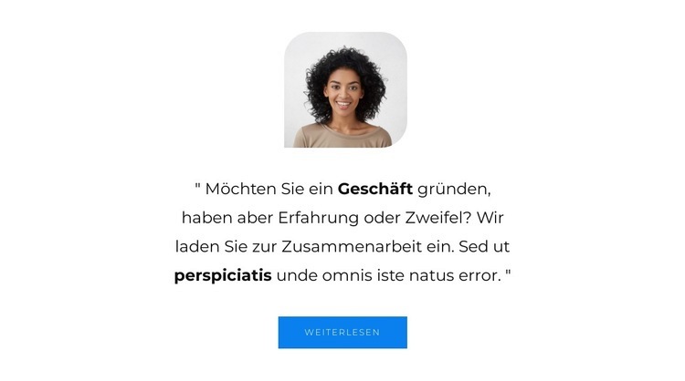 Wir zitieren Benutzer Landing Page