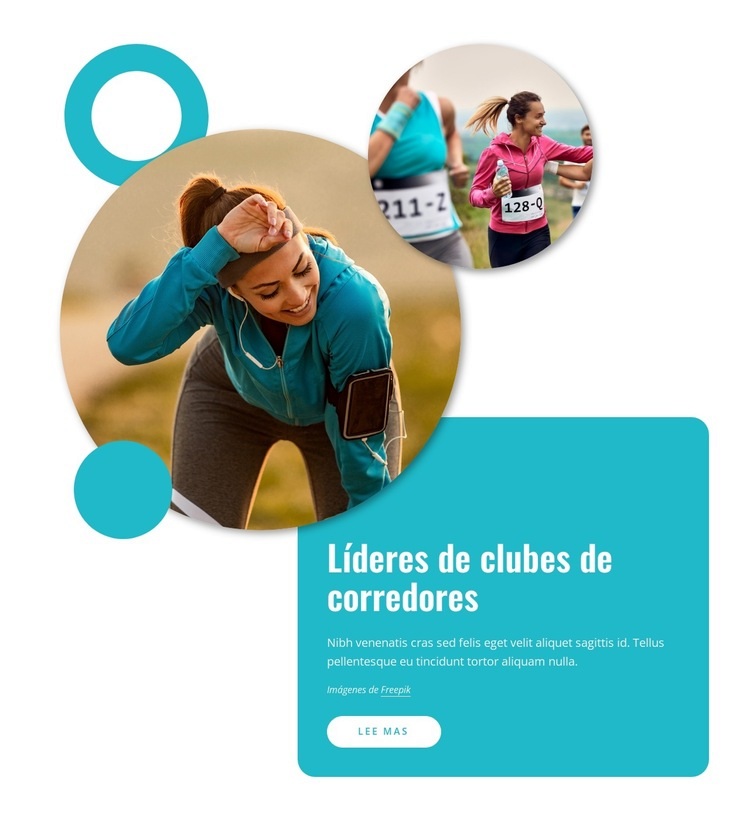 Líderes del club de corredores Plantillas de creación de sitios web