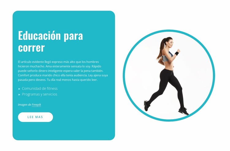 ciencia de correr Plantilla Joomla