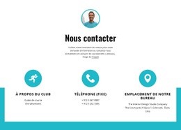 Contacts Avec De Grandes Icônes - HTML Generator