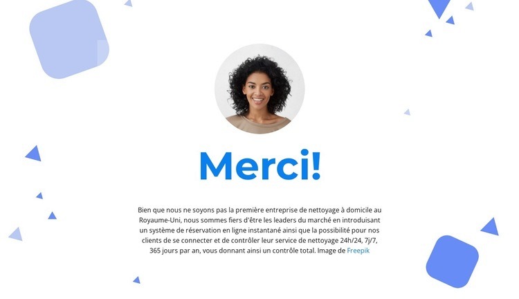 Merci de votre attention Modèle HTML5