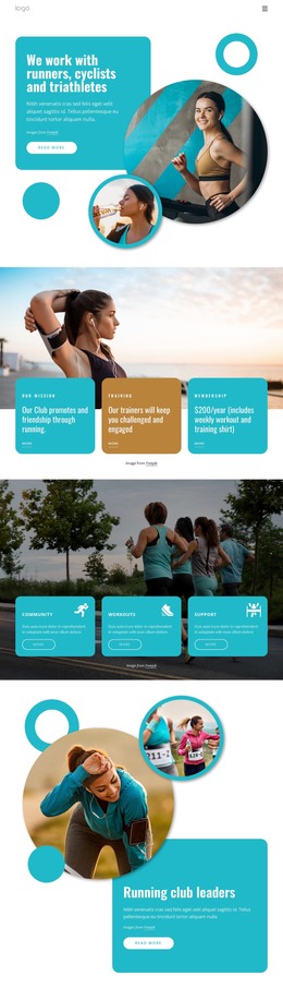 Training Plans For Triathletes And Runners - HTML5 Template