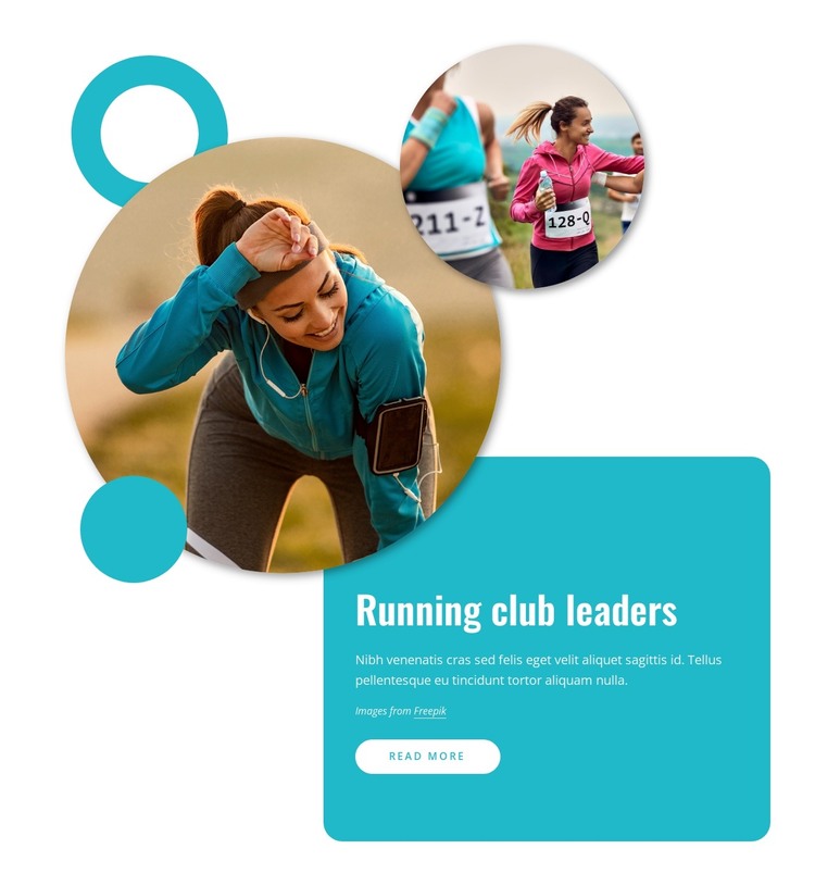 Runnning club leaders HTML Template