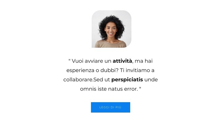 Citiamo gli utenti Mockup del sito web