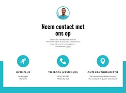 Contacten Met Grote Pictogrammen - Websjabloon