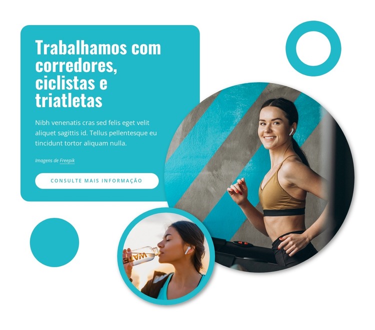 Planos de treino personalizados Modelo HTML