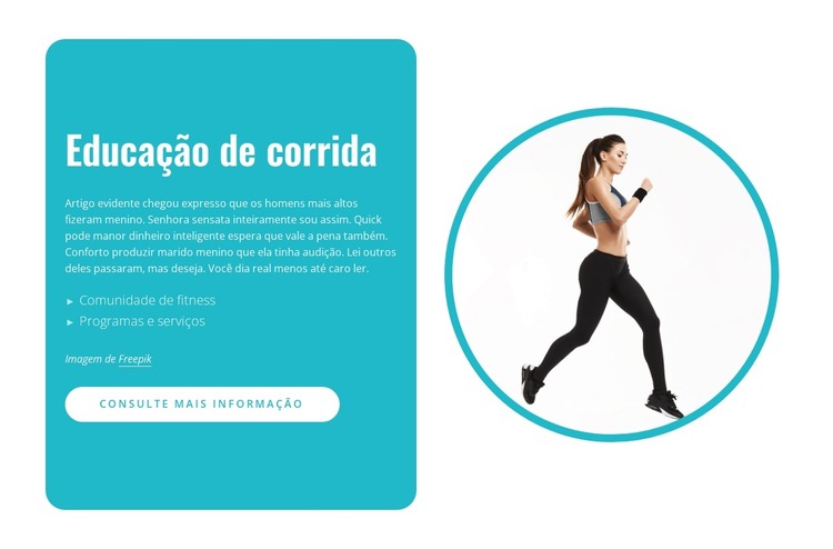 Ciência da corrida Modelo HTML