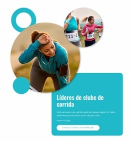 Líderes De Clube De Corrida - Modelo Profissional De Uma Página