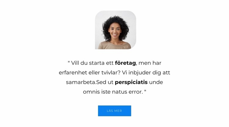 Vi citerar användare HTML-mall