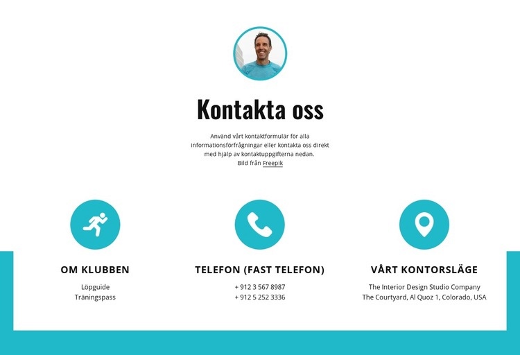 Kontakter med stora ikoner WordPress -tema