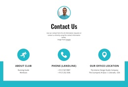Contact with us on image background Template