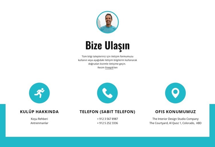 Büyük simgelere sahip kişiler Web Sitesi Oluşturucu Şablonları