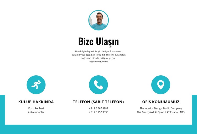 Büyük simgelere sahip kişiler Web Sitesi Şablonu