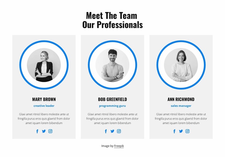Training of your staff Landing Page