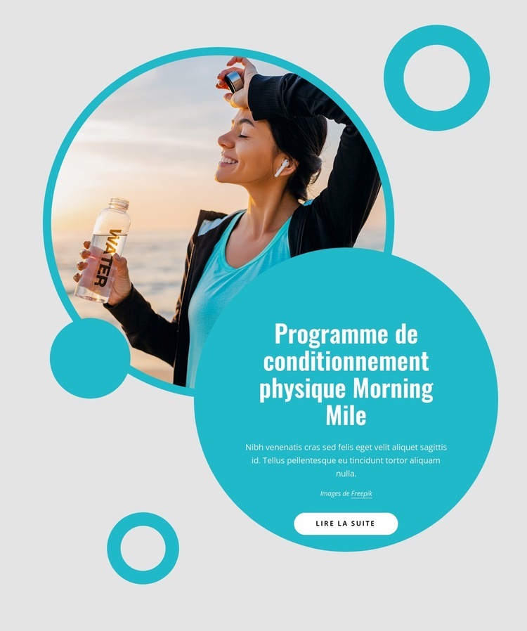 Programme de remise en forme matinale Conception de site Web