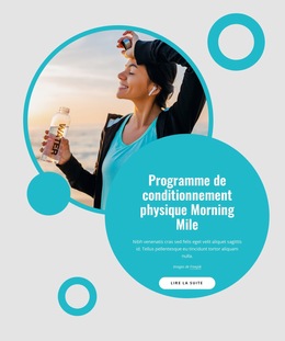 Fonctionnalité De Mise En Page De Thème Pour Programme De Remise En Forme Matinale