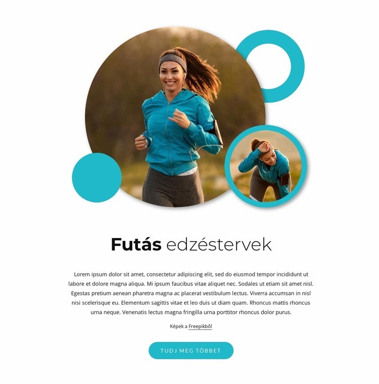 Félmaratoni edzéstervek Weboldal tervezés