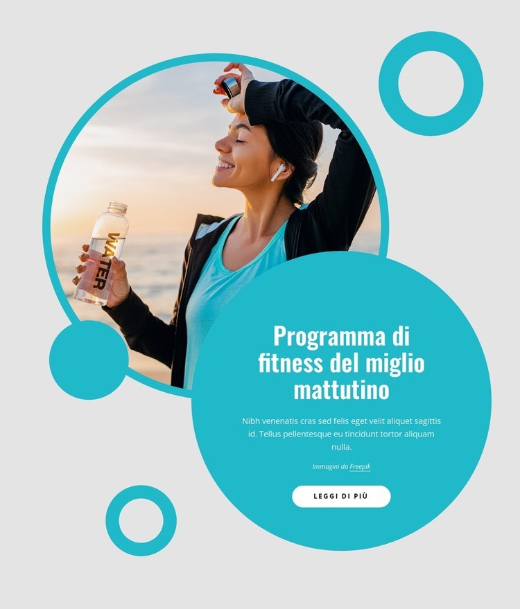 Programma di fitness del miglio mattutino Progettazione di siti web