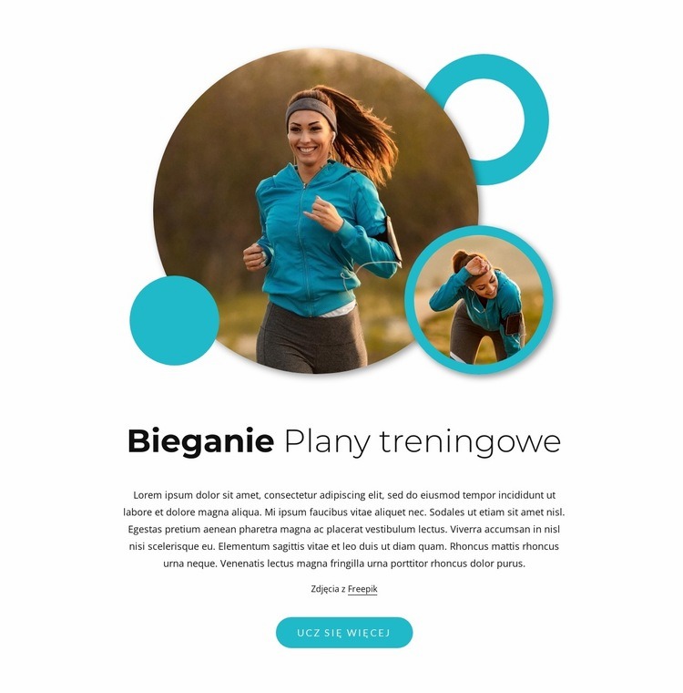 Plany treningowe półmaratonu Kreator witryn internetowych HTML