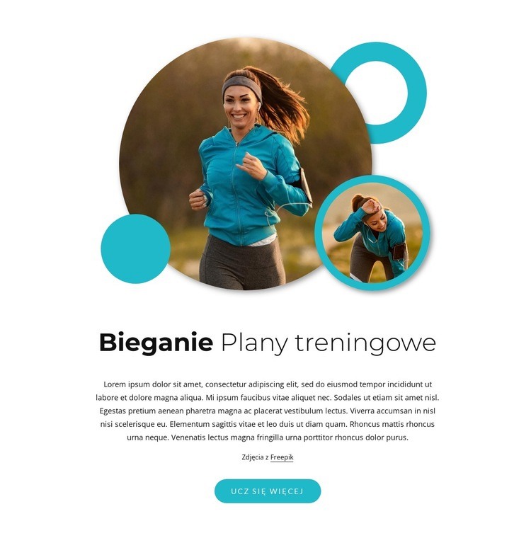 Plany treningowe półmaratonu Projekt strony internetowej
