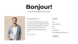 Profil Développeur Php - HTML Website Builder