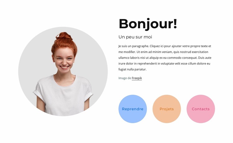 CV, profil, contacts Modèle Joomla