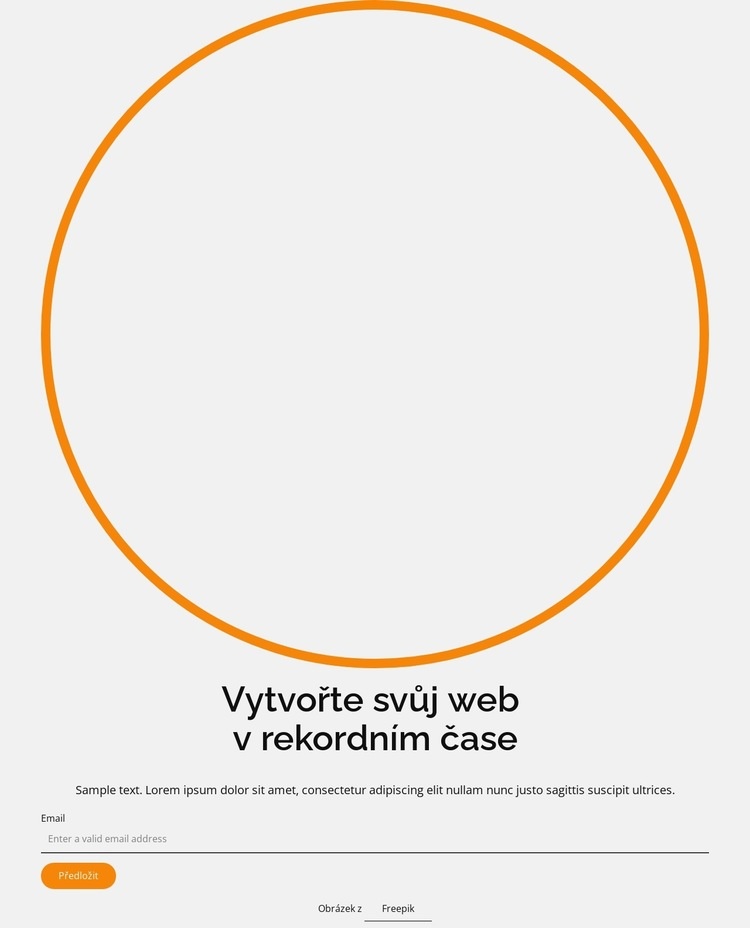 Vytvořte si svůj web v rekordním čase Šablona