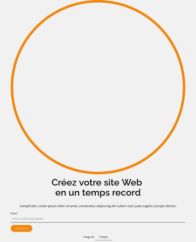 Créez votre site web en un temps record Maquette de site Web