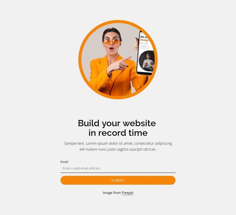 Build your website in record time Homepage Design