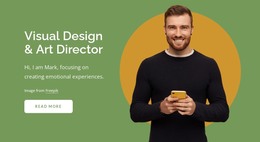 Visual Design And Art Director - Landing Page Template
