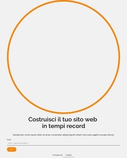 Costruisci Il Tuo Sito Web In Tempi Record - Modello Di Una Pagina