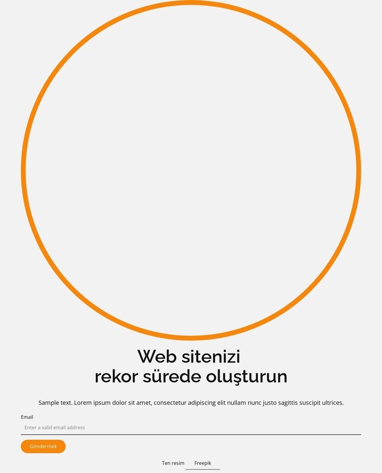 Web sitenizi rekor sürede oluşturun Açılış sayfası