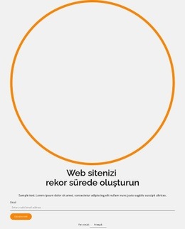 Web Sitenizi Rekor Sürede Oluşturun - Açılış Sayfası