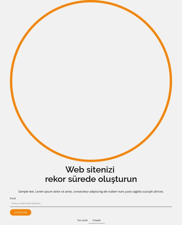 Web sitenizi rekor sürede oluşturun Bir Sayfa Şablonu