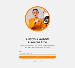 Build Your Website In Record Time - Site Template