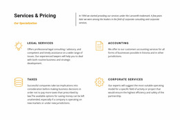 Law Company Website Mockup