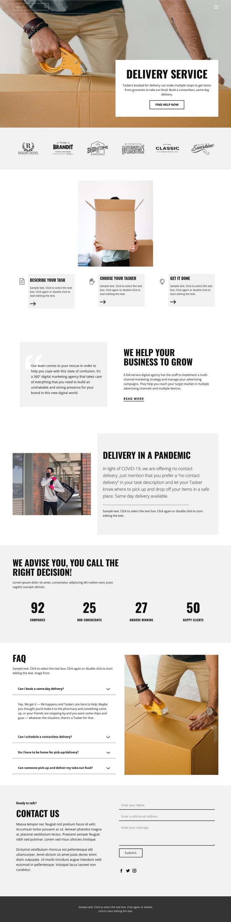 Fast and high quality delivery CSS Template