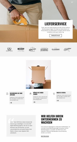 Schnelle Und Qualitativ Hochwertige Lieferung - Kostenlos Herunterladbares Website-Design