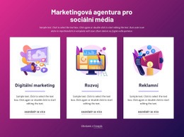 Marketingová Agentura Sociálních Médií HTML Šablona