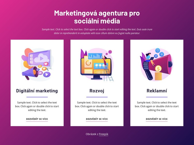 Marketingová agentura sociálních médií Webový design