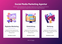 Social Media Marketing Agentur Zielseitenvorlage