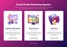 Social Media Marketing Agentur – Fertiges Website-Design