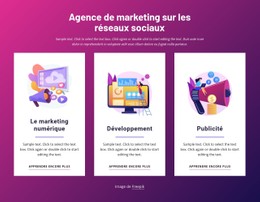 Agence De Marketing Sur Les Réseaux Sociaux Modèle De Page De Destination