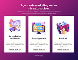 Agence De Marketing Sur Les Réseaux Sociaux Modèle HTML