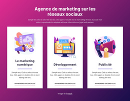 Agence De Marketing Sur Les Réseaux Sociaux : Modèle De Site Web Simple