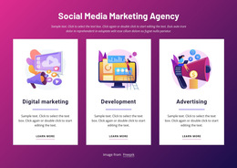 Responsive HTML5 For Social Media Marketing Agency