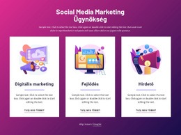 Közösségi Média Marketing Ügynökség - Kreatív Többcélú Webhelytervezés